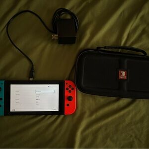 Nintendo Handheld Console - Red and Blue Joy Cons